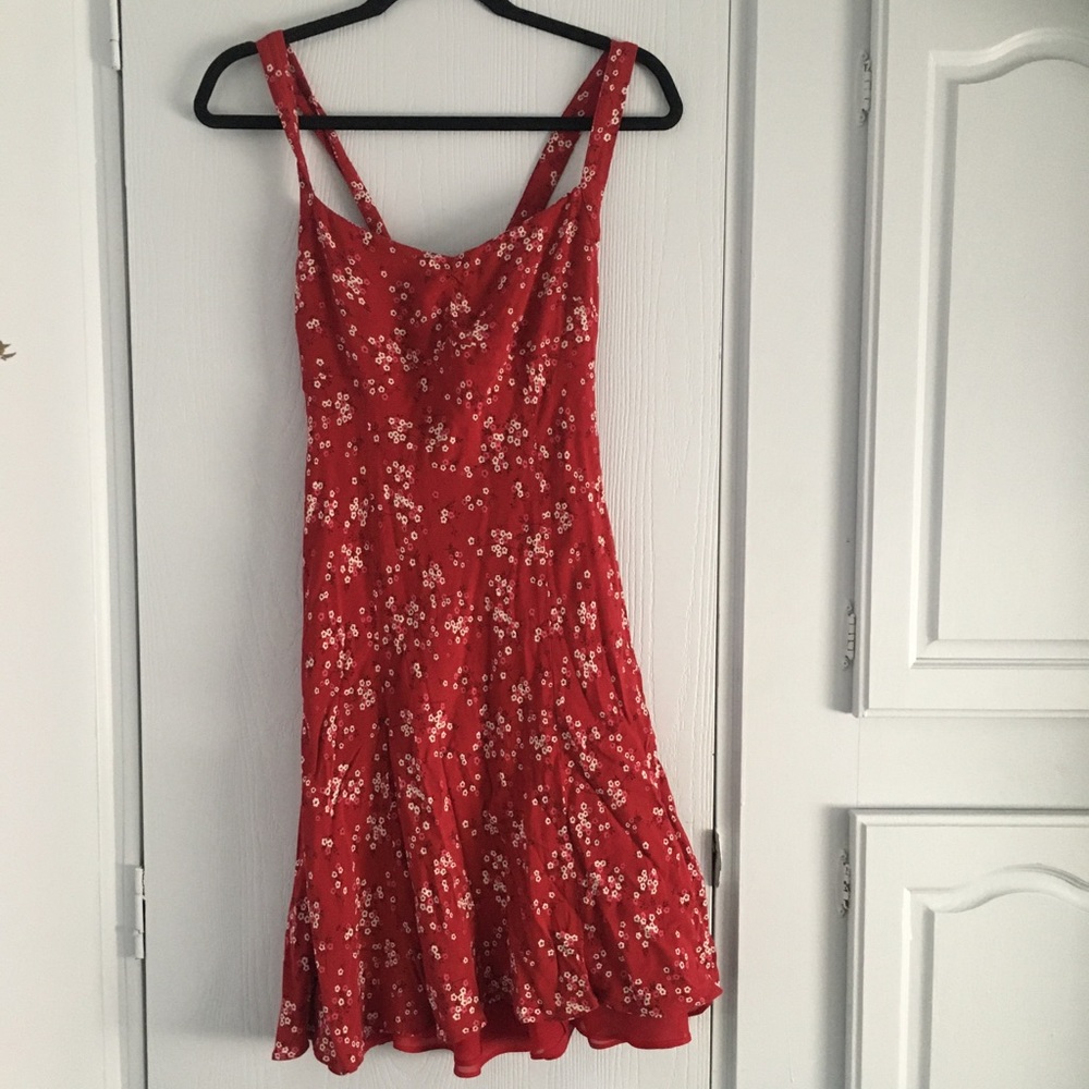 Ann Taylor LOFT Red floral dress